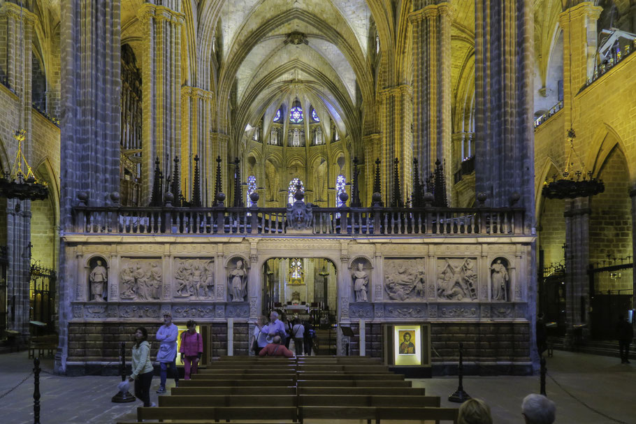 Bild: Im Innern der Catedral de Santa Eulàlia, Barcelona 