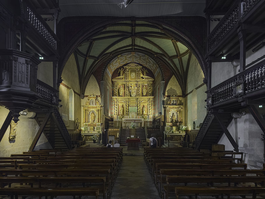 Bild: Blick in das Innere der Église N. D. de l´Assomption in Ascain