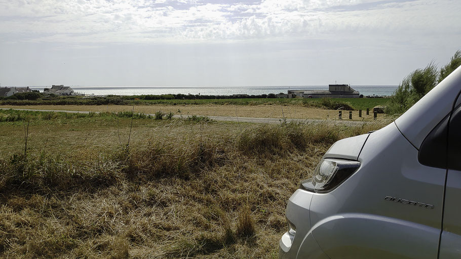 Bild: Stellplatz am Strand von Penhors 