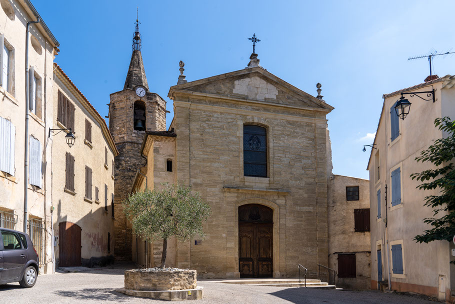 Bild: Malemort-du-Comtat im Département Vaucluse mit Kirche Notre-Dame d´Asomption