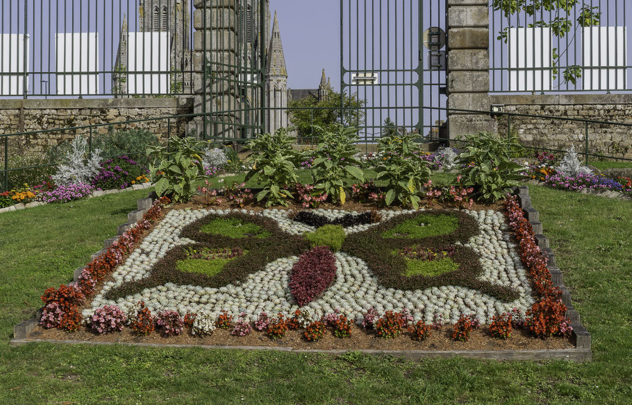 Am Eingang zum Jardin des Plates in Avranches