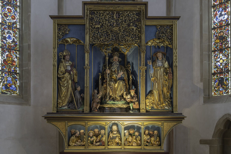 Bild: Der Kern des Isenheimer Altar im Musée Unterlinden in Colmar im Elsass, Frankreich