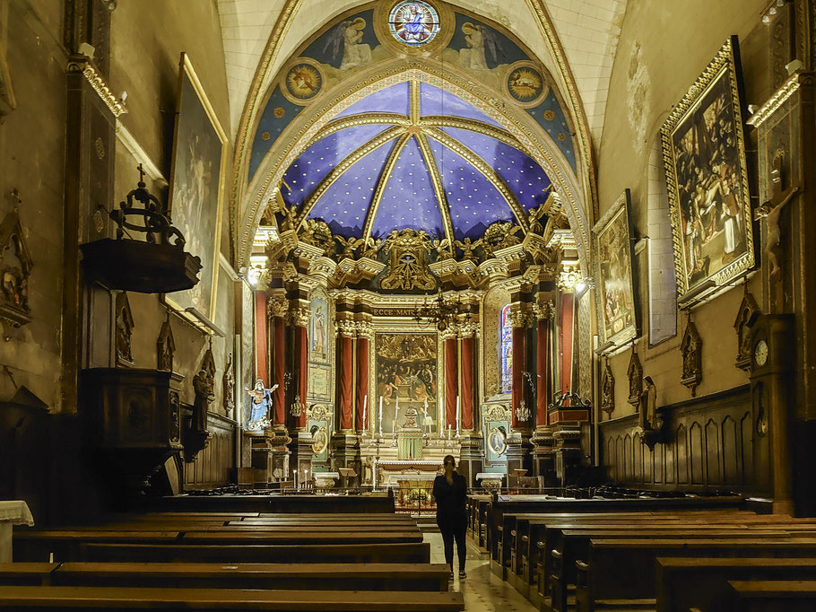 Bild: Im Innern der Cathédrale Notre-Dame-de-l’Assomption d’Entrevaux in Entrevaux