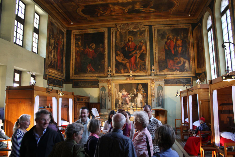 Bild: im Krankensaal im Hospiz von Beaune (Hôtel Dieu) 