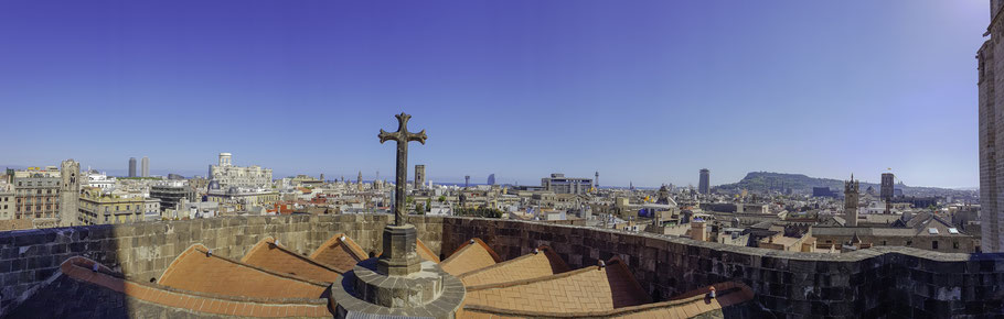 Bild: Auf dem Dach der Catedral de Santa Eulàlia, Barcelona 