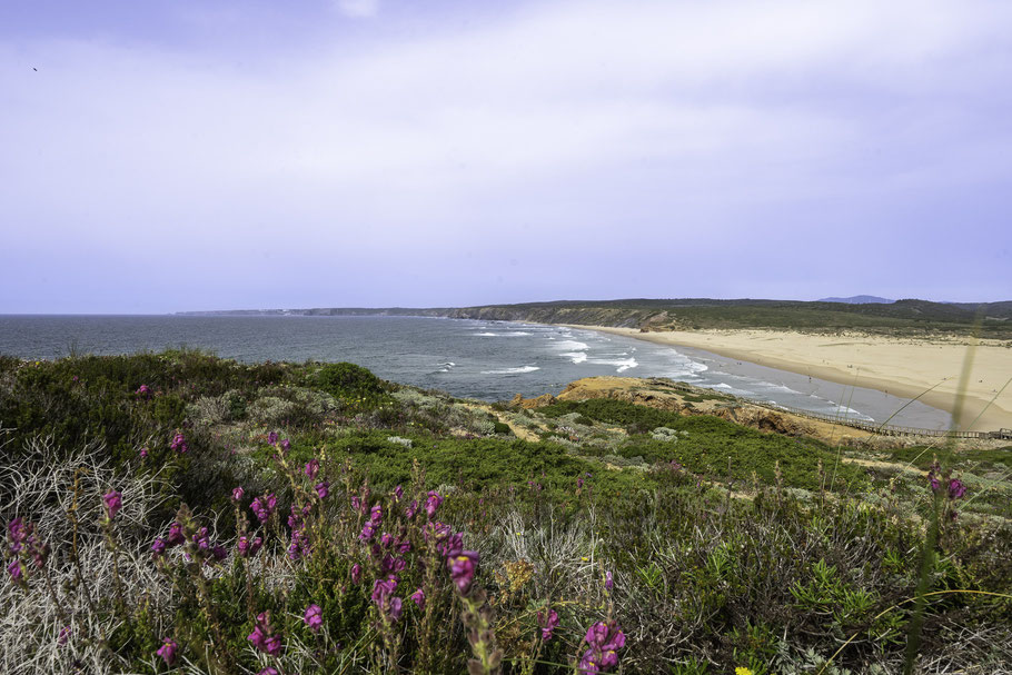 Bild: Praia da Bordeira vom Pontal da Carrapateira gesehen in Portugal