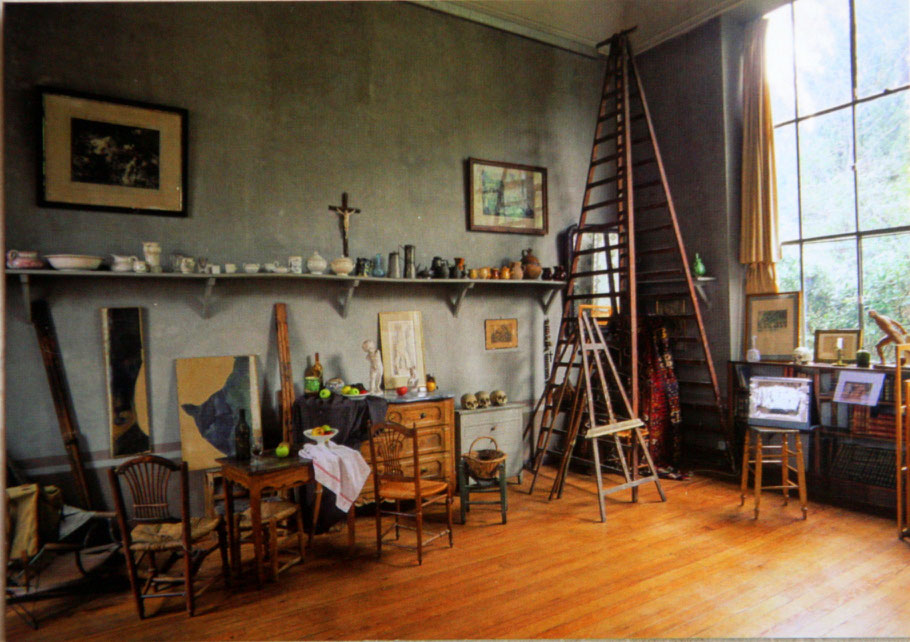 Bild: Postkare des Atelier von Paul Cezanne