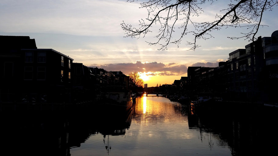 Zonsondergang Leiden