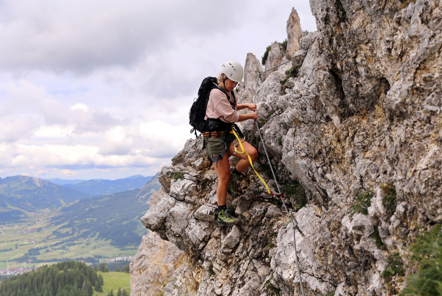 Abenteuer, Urlaub, Klettersteig, Mutter Sohn