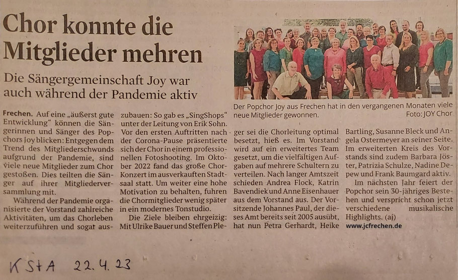 Berichterstattung KStA 20.04.23