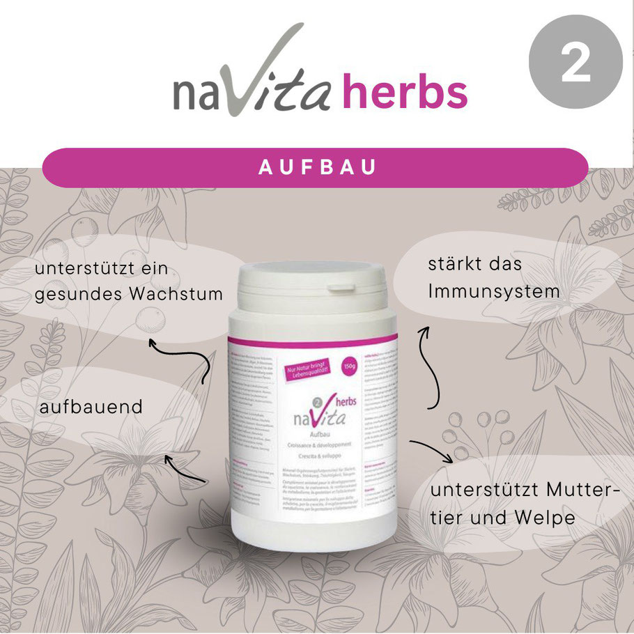 NaVita-herbs2, Aufbau f. Welpen und trächtige Hündinnen | hundkatzeschmaus.ch