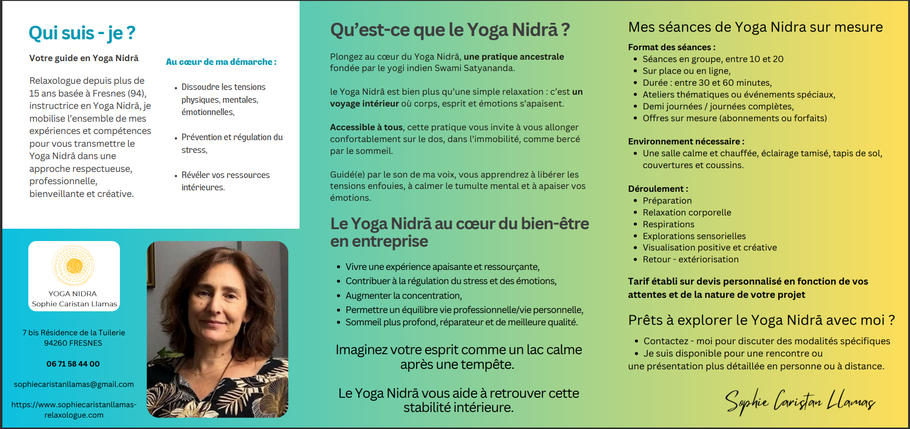 Yoga Nidra en Entreprise - Sophie Caristan Llamas 
