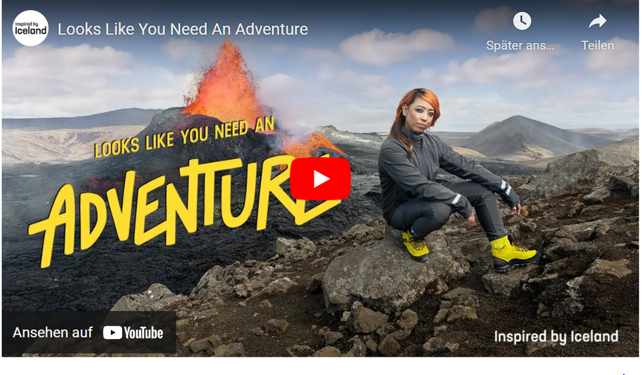 Youtube-Video zur Kampagne "Looks Like You Need An Adventure". Video und alle Bilder von Inspired by Iceland