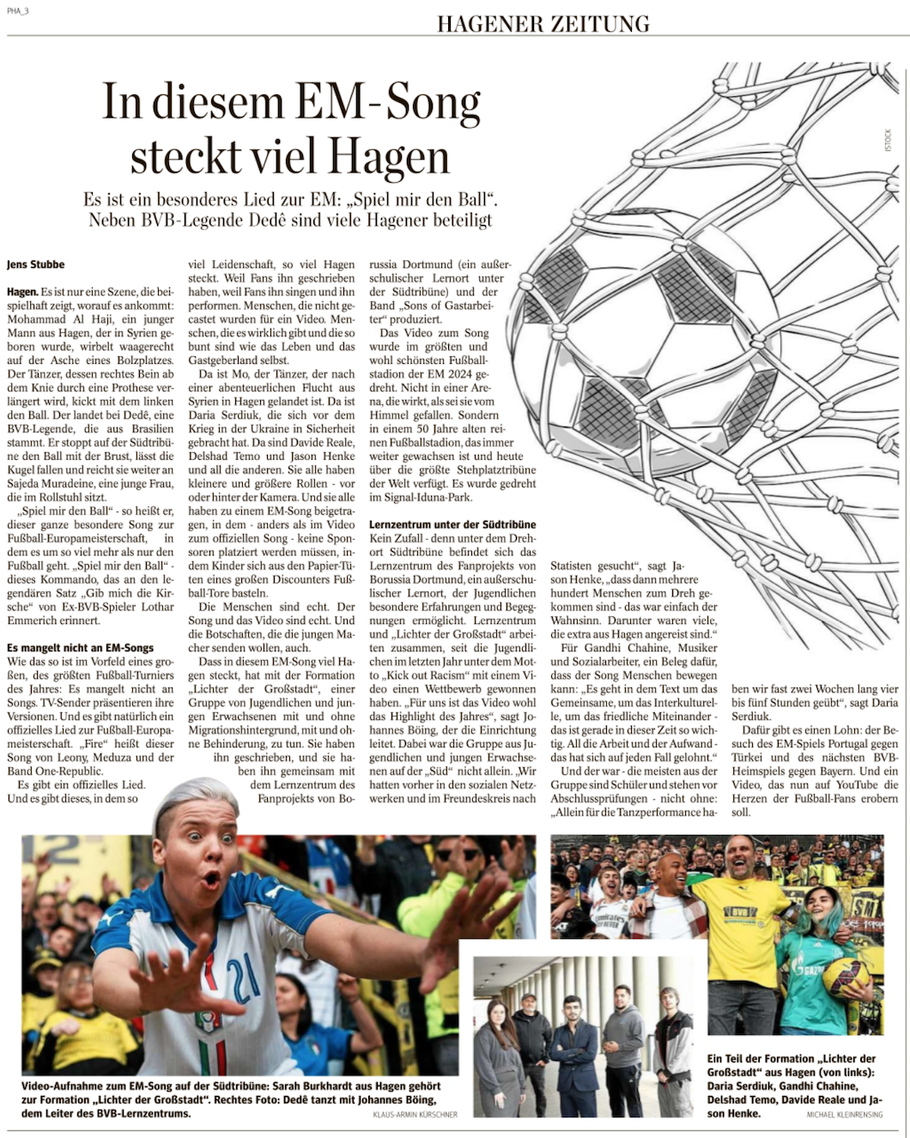 Bericht in der Westfalenpost / 11. Juni 2024