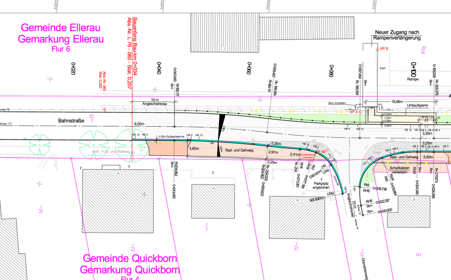 So soll der Fußgängerüberweg am Bahnhof Ellerau einmal ausssehen