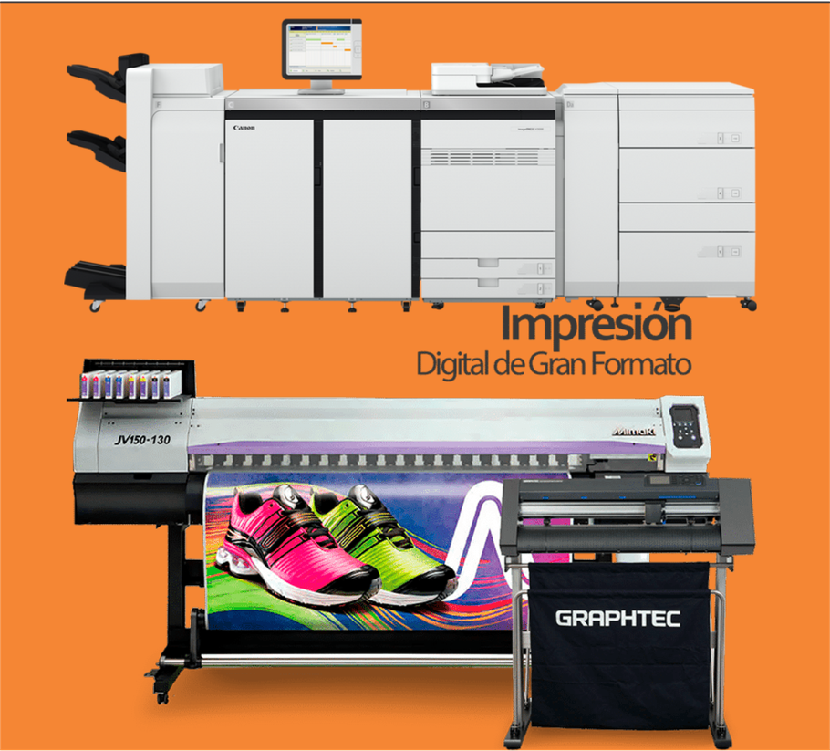 Máquinas de impresión digital de gran formato y corte profesional para gráficos publicitarios en Lima