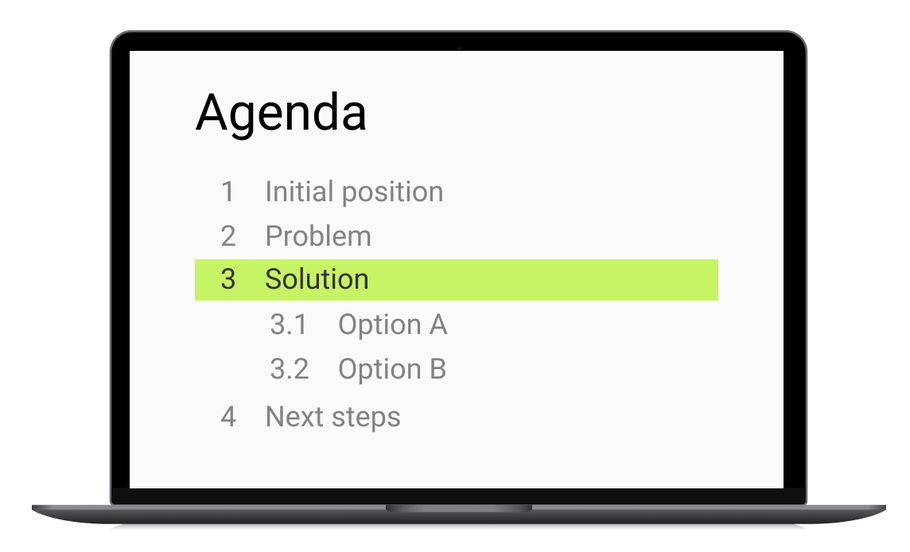 Automatic tables of content and agendas in PowerPoint Addins for