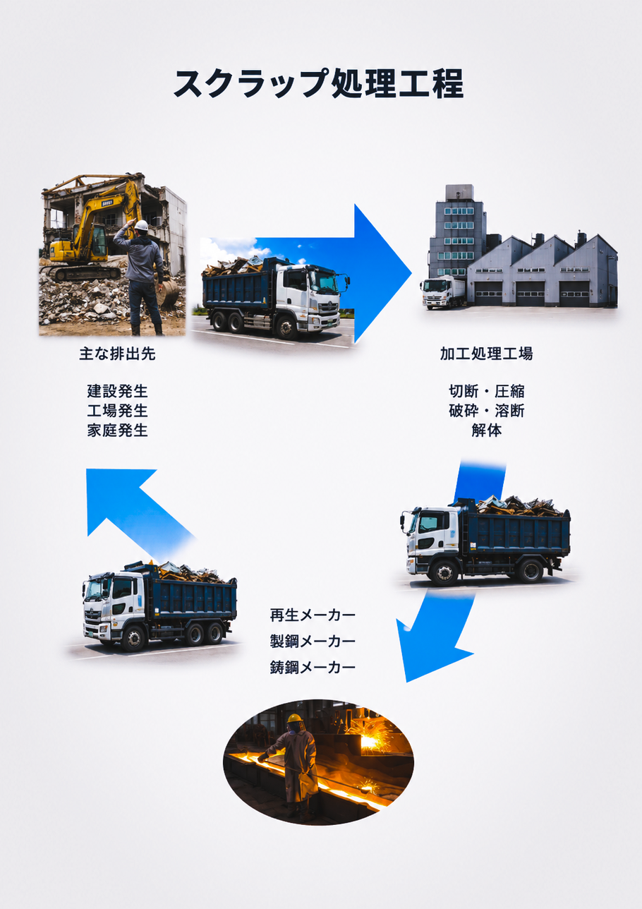 スクラップ処理工程