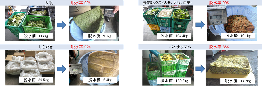 脱水後の残渣の画像