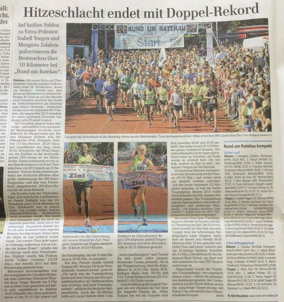 Bericht über den Ratekau  Lauf
