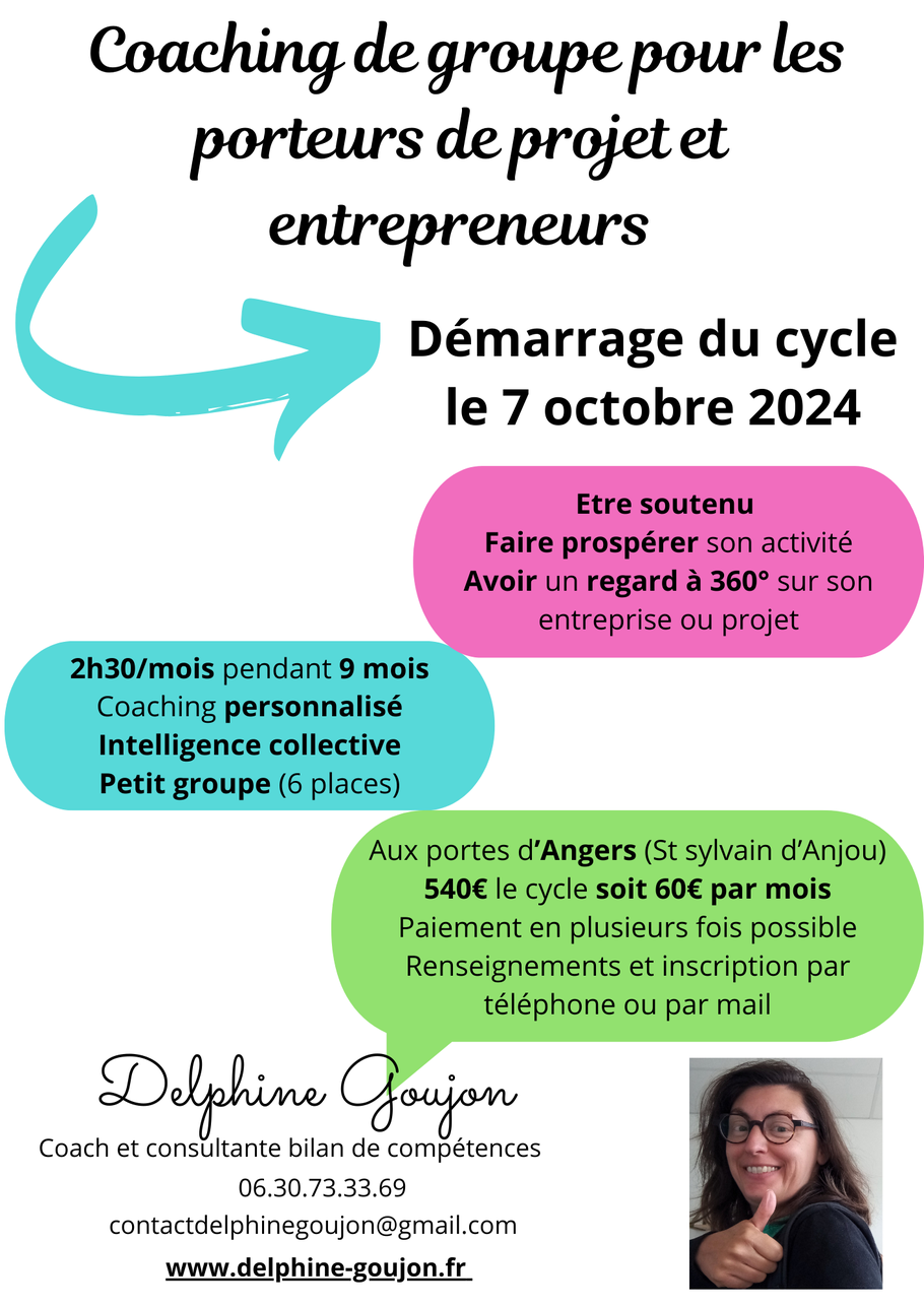 Groupe de coaching pour les porteurs de projets - groupe de coaching pour les entrepreneurs - Angers 