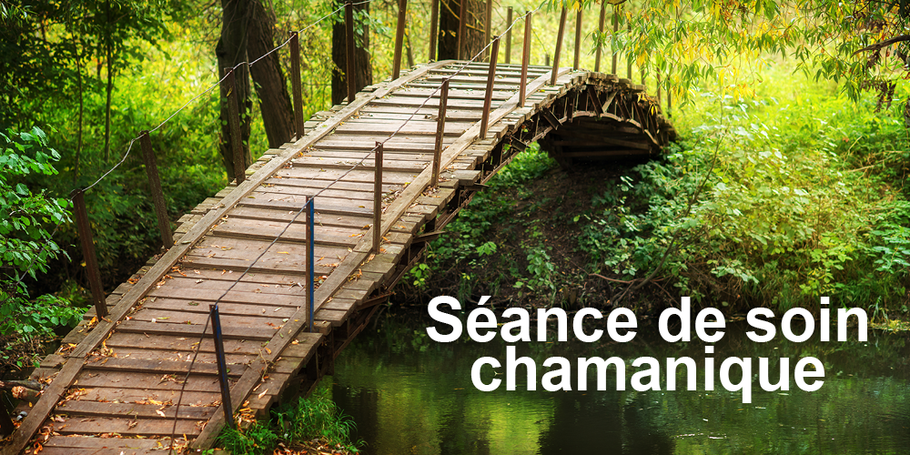 pont en bois au-dessus rivière dans la forêt