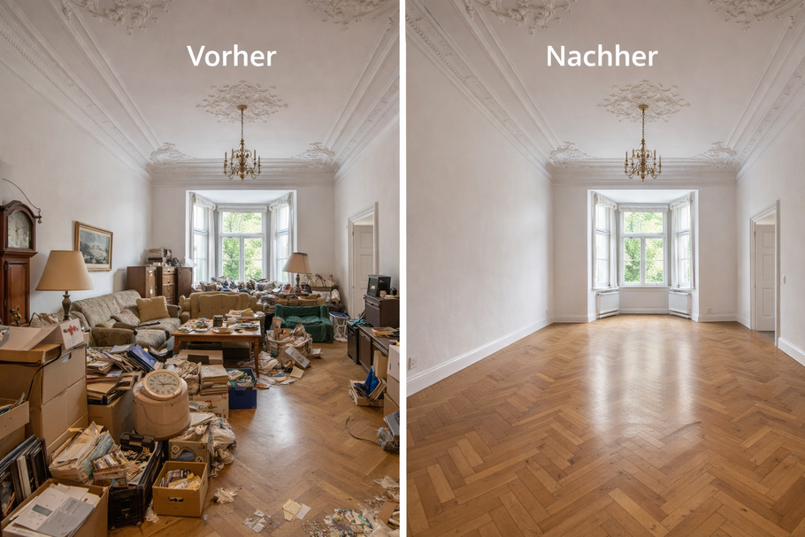 Wohnungsauflösung Vorher und Naher Fotos in Berlin Steglitz