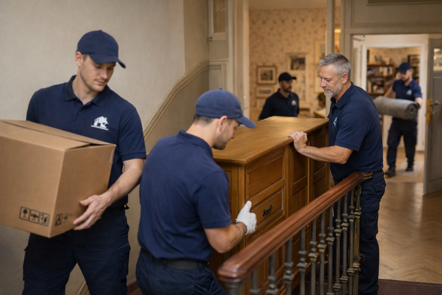 Entrümpelung im Altbau - professionelle Räumung im Treppenhaus in Potsdam Babelsberg