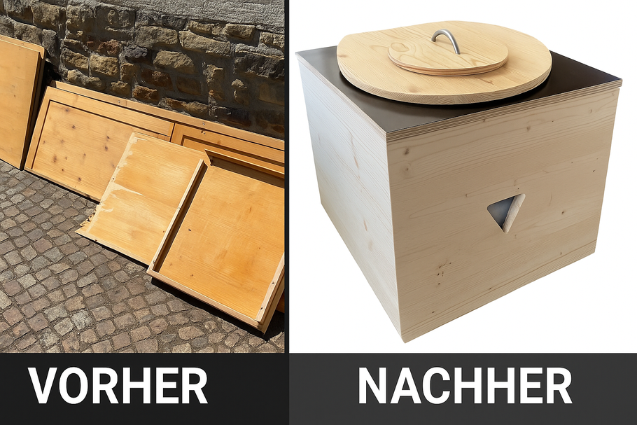 Aus ein paar Brettern wird deine eigene Komposttoilette