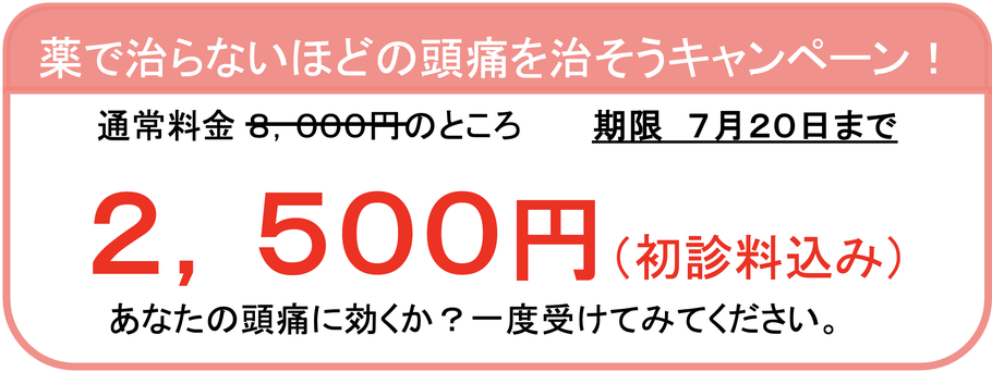 ロキソニンやイブを飲んでいる　首がこってくると頭痛になる　天気が悪くなる前に頭痛がする　目の奥がズーンと重い　更年期かしらとあきらめている　病院で検査しても異常がない　首と頭を取り替えたい　コメカミがズキズキ痛む　首のつけねがパンパンに張る　自律神経のバランスが崩れている