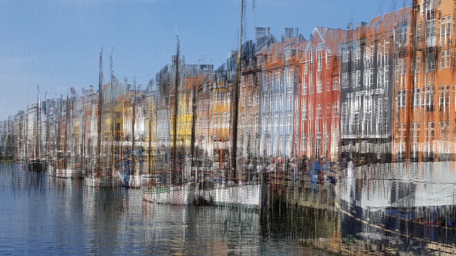 Kopenhagen Stadt Kunst Bild abstrakt impressionistisch Foto