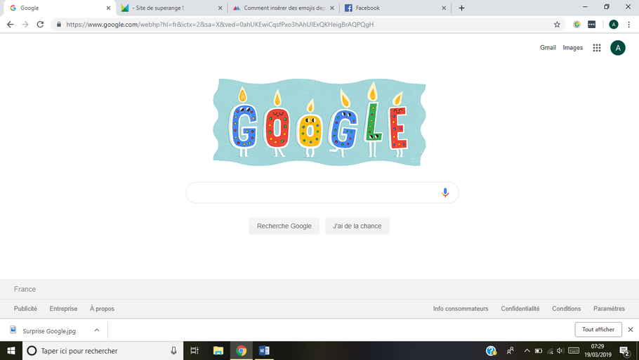 Quand même Google sait que c'est ton anniversaire !!!!
