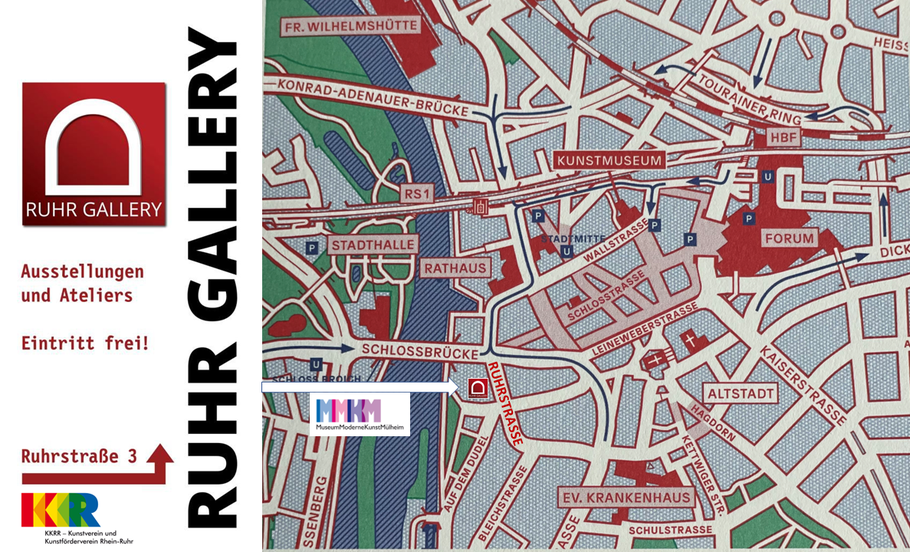 Ruhrtalstadt Mülheim: Veranstaltungsorte in der Stadtmitte - Collage Mülheimer Kunstverein KKRR