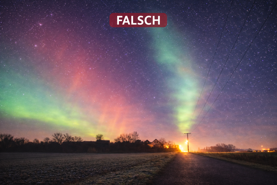 Falsche Belichtungszeit, daher kaum noch Konturen in den Lichtern.
