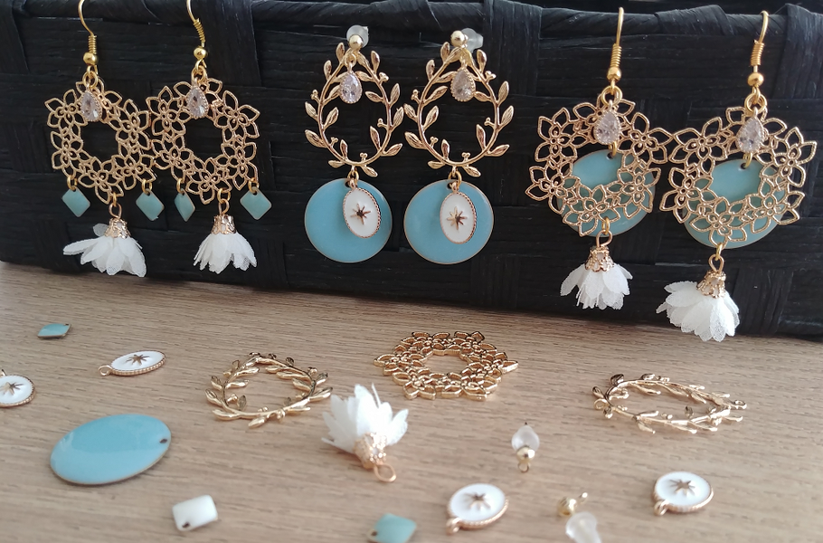 TUTO DIY boucles d'oreilles - Les Ateliers de Laurène, ateliers créatifs  paris, ateliers diy, kits diy