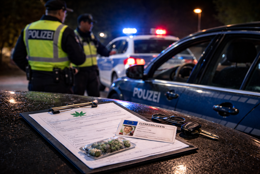 Polizeikontrolle: Telemedizin-Rezept für Cannabis und Führerschein bei einer Verkehrskontrolle