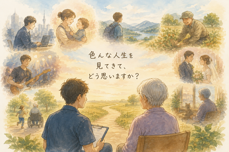 色んな人生を見てきて、どう思いますか？