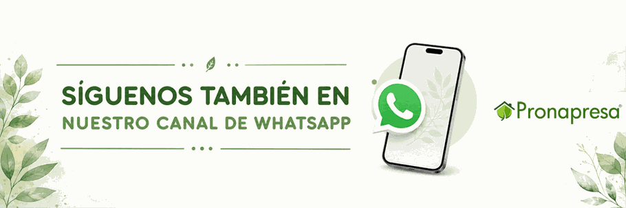 Síguenos en nuestro canal de WhatsApp Pronapresa