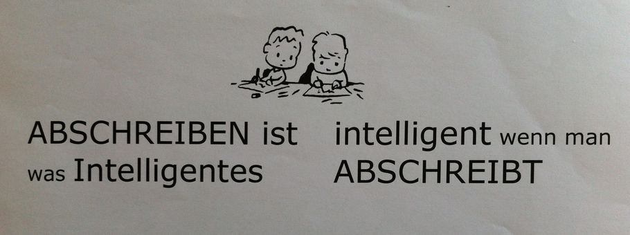 Abschreiben Spicken Lukas Giebel Flensburg  www.kung-fug.de