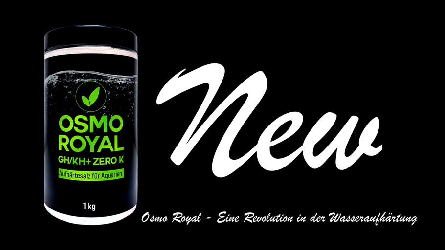 Bild das unser Osmo Royal GH/KH+Zero K zeigt, mit dem Titel New, Osmo Royal- Eine Revolution in der Wasseraufhärtung.
