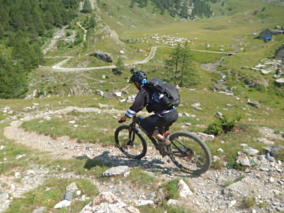 in seguito la discesa diventa più abbordabile