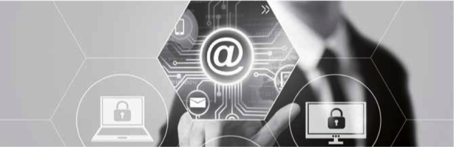 Image Riques informatique circuit imprimé @ écran et ordianteur avec cadenas