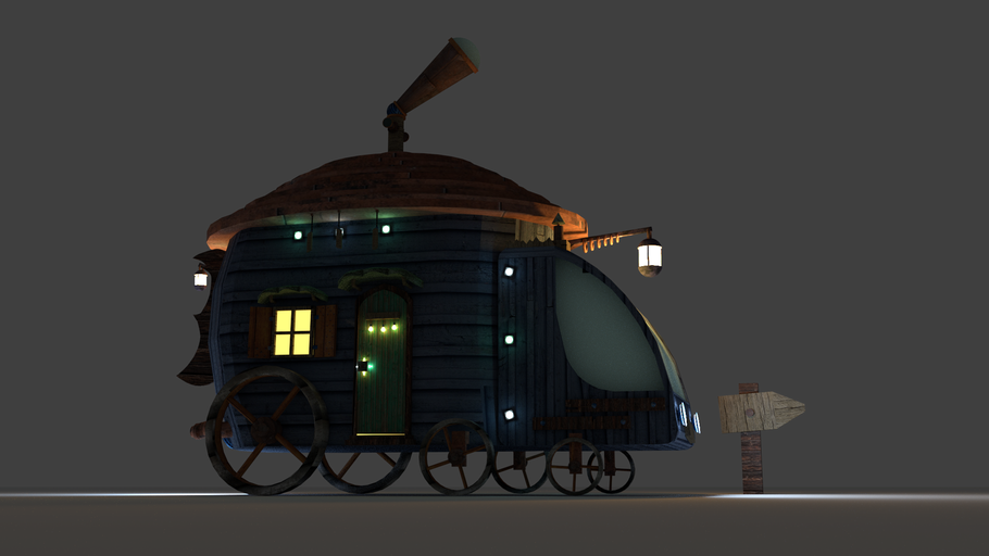 Wohnwagen aus dem Gamekonzept "shelter"