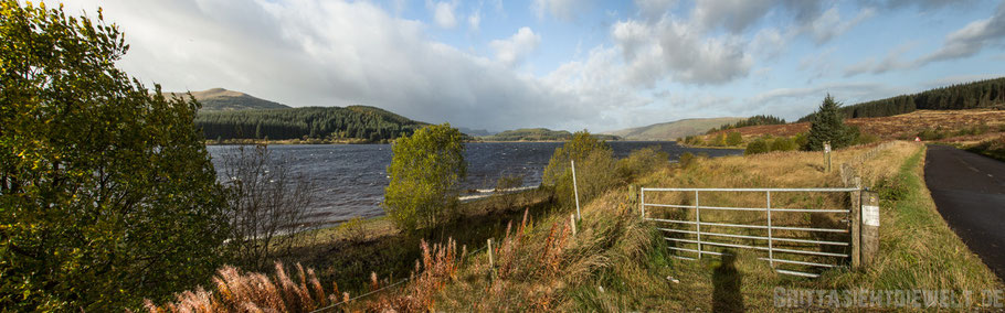 Loch,Lomond,Carron,valley,reservoir,see,schottland,herbst,oktober.