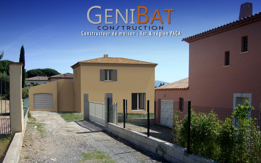 Visualisation 3D d’une maison individuelle pour PCMI 6 de permis de construire, projet en région PACA