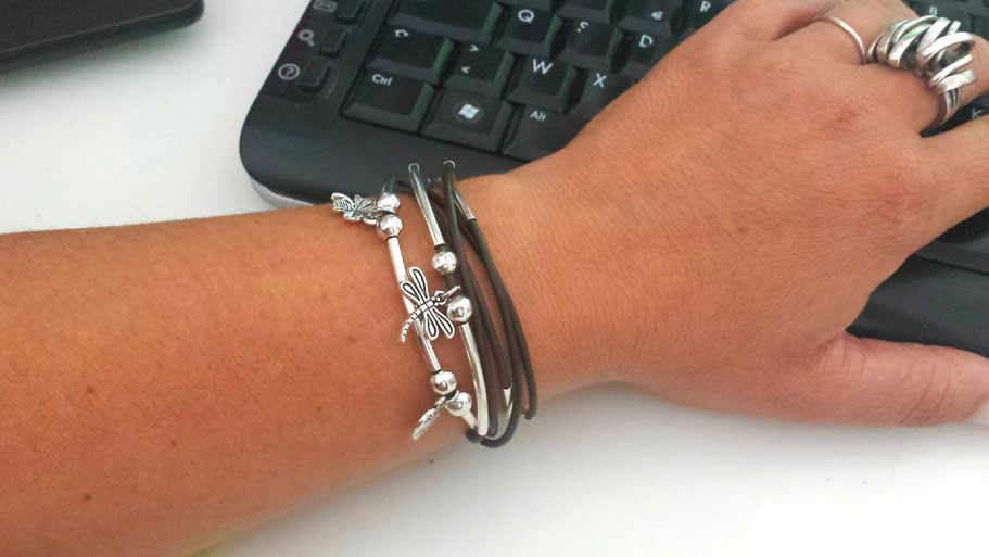 Le bracelet transformable en collier et personnalisable manoléo Fantaisies fait main en France