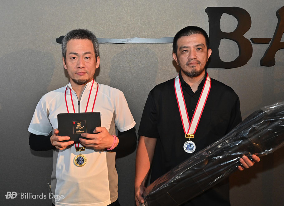 KBA杯（B&Cクラス対象）ファイナリスト。左：優勝の西田哲行、右：準優勝の新里涼人