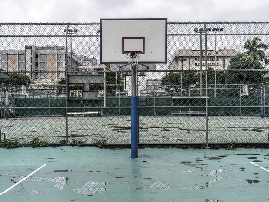 Sportplatz im Zentrum von Taipei, Taiwan, als Farbphoto