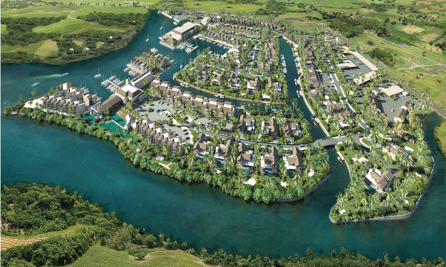 PLAN DE MASSE 3D IRS LA BALISE MARINA ILE MAURICE 