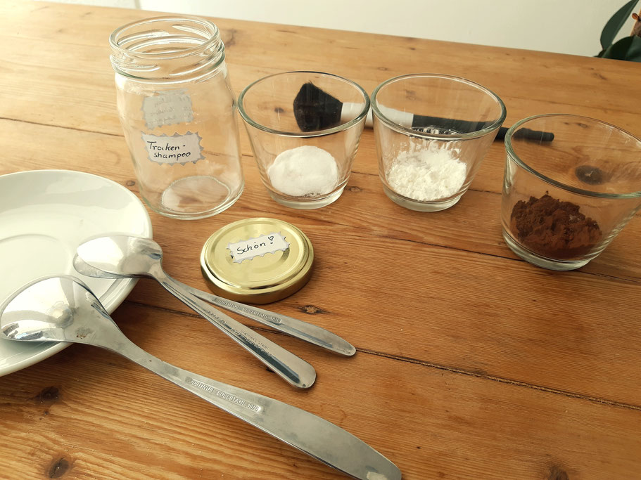 Rezept für zero Waste Trockenshampoo